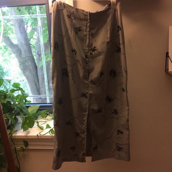 Vintage grey and black floral skirt - Picture 4 of 4